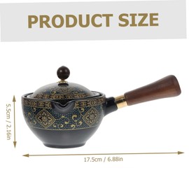 Ciieeo 1 Set Portable Ceramic Teapot Set with Side Handle Tea Making Pot and Teacups for Home Use Fine Workmanship and Excellent Heat Resistance