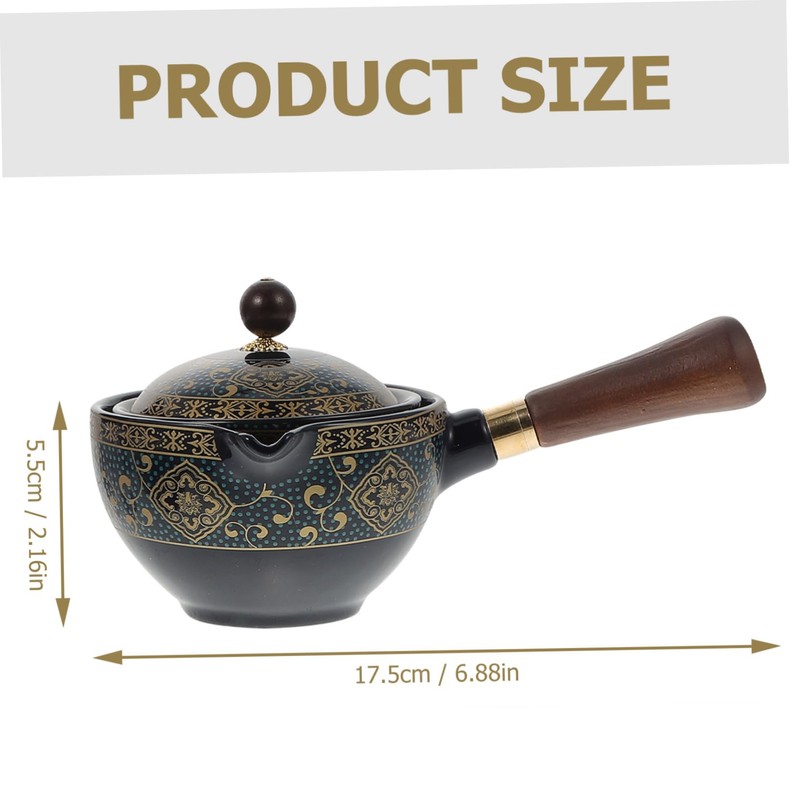Ciieeo 1 Set Portable Ceramic Teapot Set with Side Handle