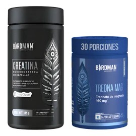 Creatina 125 Cápsulas  Treonato De Magnesio 90 Cáps Birdman                                                                                           