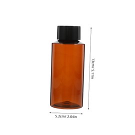 GLEAVI Refillable Amber Bottles for Shampoo Conditioner Body Wash Travel Liquid Containers Leakproof Cap for Toiletries Skincare Bathroom Shower