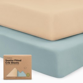 KeaBabies 2-Pack Organic Crib Sheets for Boys, Girls, Jersey Fitted Crib Sheet, Baby Crib Sheets Neutral, Cotton Breathable Crib Sheet, Cute Printed Crib Mattress Sheet, Baby Mattress Sheets (Toasty)