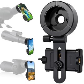 Spotting Scope Phone Adapter, Universal Telescope Phone Mount Working with Spotting Scopes & Binoculars & Monoculars & Telescopes & Microscopes, Fits Most Smartphones, Eyepiece Size 0.88"-1.88"