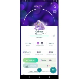 Pokémon Go Shiny Grimer Alolan (purified)  - Trade Registered 20K