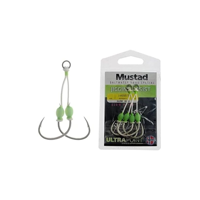 Mustad Slow Pitch Jigging Assist Fishing Terminal Tackle (2 Pack),