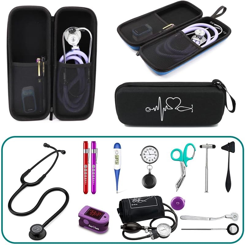 Stethoscope Case, EVA Stethoscope Pouch, Hard Case, Portable, Stethoscope, Storage