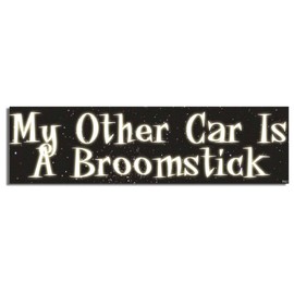 Gear Tatz - My Other Car is A Broomstick - Car Magnet - 3 x 10 inches - Professionally Made in USA - Magnetic Car Decal