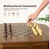 SogesPower Chess Checker Game Table with 2-Drawers Storage, Game Board
