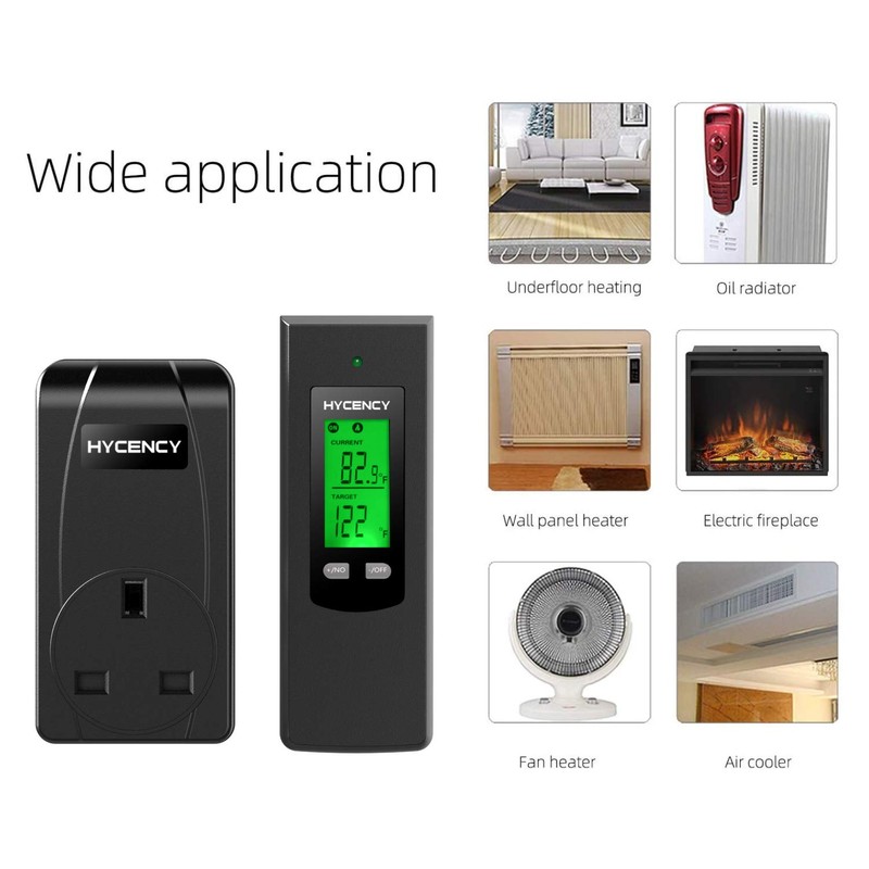 Hycency Wireless Plug in Thermostat Outlet, Electric Thermostat Controlled Outlet