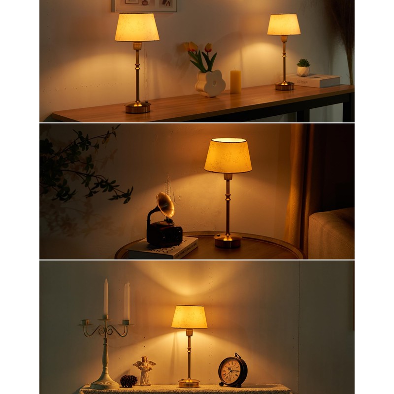 UMEXUS Cordless Table Lamps with Dimmer, 5200mAh Rechargeable Battery Powered,