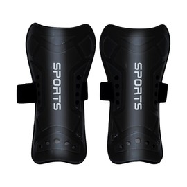 Football Shin Guards 1 Pairs Football Shin Pads Sizes Small (3-5 Years) Large (Adults) Soccer Shin Perforated Breathable Board for Boys Girls Teenagers Football Games Leg Calf Protective Gear-Black L