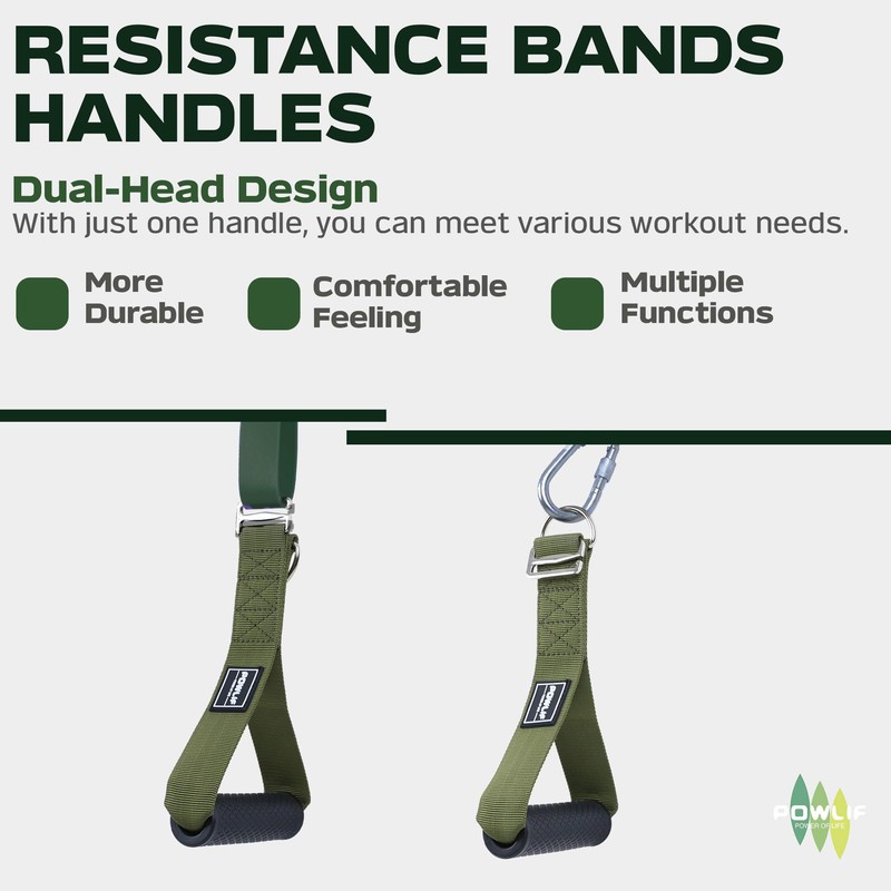 POWLIF Resistance Bands Handles, Multi-Purpose Exercise Handles for Resistance Bands,