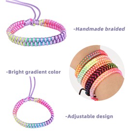 Hxezoc Brazilian Fabric Bracelet for Women 15 Pieces Friendship Bracelet Braided Summer Anklet for Kids Girls Women Polyester, Polyester