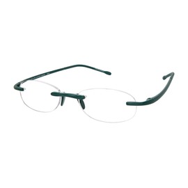 Scojo New York Gels Original Blue Light Reading Glasses, Handmade Scratch Resistant Readers for Women and Men, Hunter Green - 2.75x