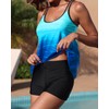 Yonique Womens Two Piece Swimsuits Tankini Top with Boy Shorts