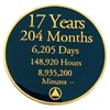 17 Year Sobriety Countdown Alcoholics Anonymous, Anniversary AA Medallion, Chip,
