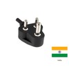 DINIC Power Cable for India Type D to C5, BIS,