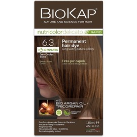 BioKap Nutricolor Delicato Rapid Permanent Hair Dye, Dark Golden Blond, 135 ml