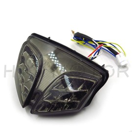 HTTMT MT200-SK Smoke LED Tail Brake Light with Integrated Turn Signals Indicators Compatible with Suzuki 2008-2013 GSXR 600 750 2008-2013 GSXR 1000