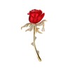 AILONMEI Red Rose Designer Brooches Pins For Women Fashion Large