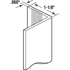 Prime-Line Products MP10345 U 10345 Corner Shield Perforated, 1-1/8 in. x 48 in, Vinyl Construction, Almond, 5 Pack, 5 Piece