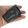 Pursuestar Black Leather Carbon Fiber Gear Lever Shift Knob Shifter