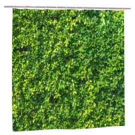 Green Leaf Wall in the Sun Shower Curtain, Outdoor Garden Waterproof Farmhouse Bath Curtain, Summer Nature Scenery Garden Bathroom Decoration, Bath Shower Curtain with 12 Hooks, 180x180cm