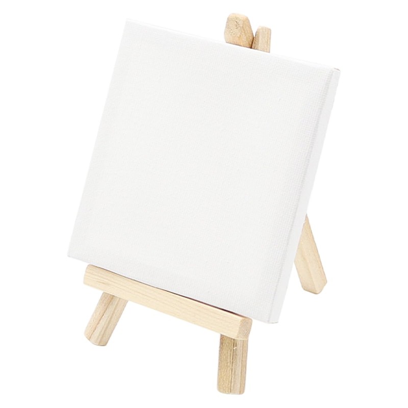Tiardey 2 Pieces Mini Canvas Easel Set Small Display Tripod
