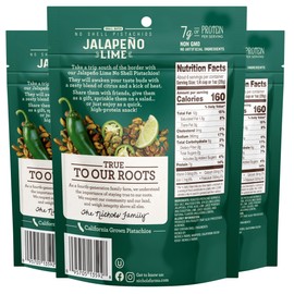Nichols Farms Pistachios - Fresh Roasted No Shell Pistachio - Nutrient Rich Nuts Snack Packs - Non-GMO, California Grown - Healthy, Wonderful Tasting, Party Snack - (Jalapeño Lime)