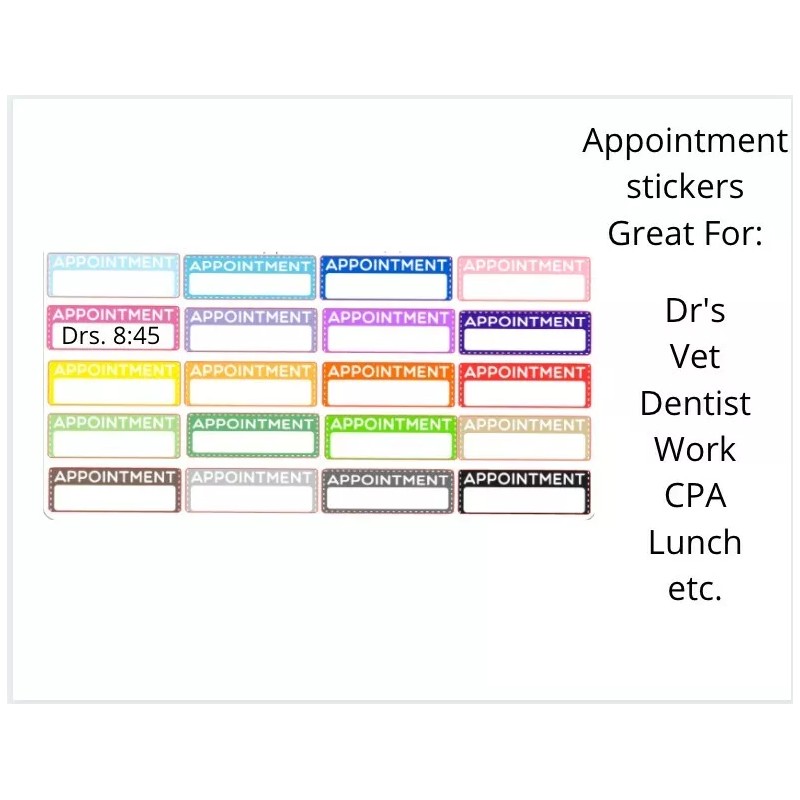 Homemade Appointment Planner Stickers #67 / Planner Stickers  / Journal