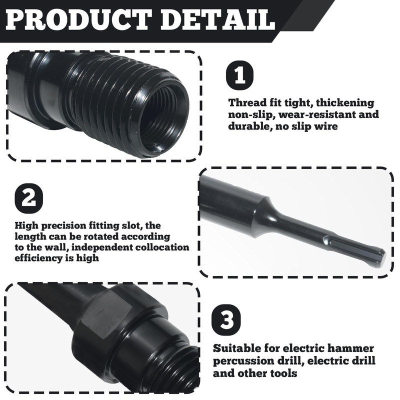SDS MAX Adapter: PRITOK Adapter 1 1/4 Inch UNC, Steel