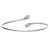 Silverly Women's 925 Sterling Silver Simple Adjustable Overlapping Wrap Around