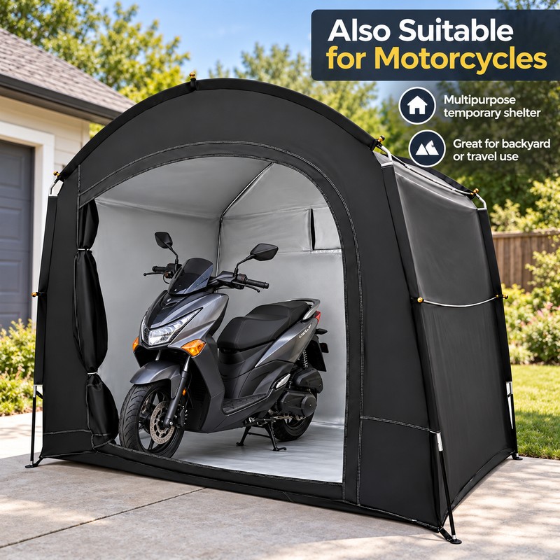 Portable Outdoor Bike Storage Tent, 210D Oxford Cloth Bicycle &