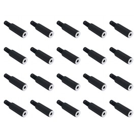 20 Packs Stereo Female Jack TRS 1/8" 3.5mm Solder Type Audio Cable Connector with Shrinkle Tube for Repair Earphone Headset Headphone
