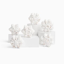 LA SALT CO Snowflake Crystal Bath Bomb - Winter Forest, Aromatherapy for Bath or Shower Steamer, All-Natural, Handmade, Vegan (Snowflake Pattern Will Vary - Single)