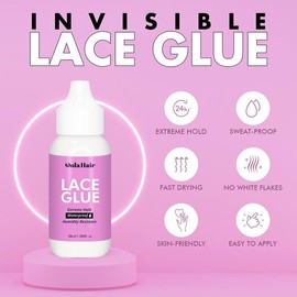 Dolahair Lace Glue for Wig Install Waterproof Strong Hold Wig Glue for Front Lace Wig, Invisible Hair Bonding Adhesive Glue Extreme Hold Haircare