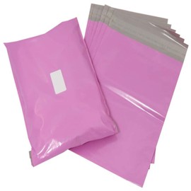 Self Seal Pink Mailing Bags Postal Delivery Packaging Shipping Mailers Clothes Posting Waterproof Strong Courier Mail Poly Plastic (50, 10x14" (250x350mm))
