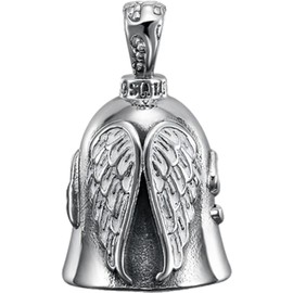 Silver Guardian Bell Motorcycle, Riding Bell Motorcycle Guardian Bell, Riding Luck Key Chain Bell, Winged Motorcycle Bell, Portable Guardian Ride Faster