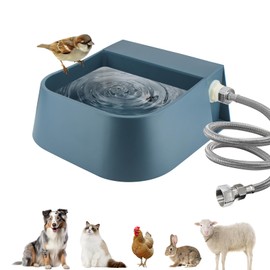 NAMSAN Automatic Dog Water Dispenser with Float Valve, 3/4'' Anti-Bite Metal Pipe, Outdoor Automatic Water Dispenser for Cats Chicken Animals, Goat Waterer, Livestock Water Trough