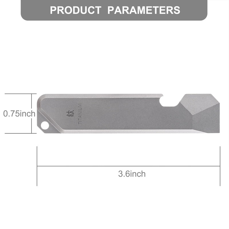 BANG TI Titanium EDC Pry Bar with Bottle Opener Function