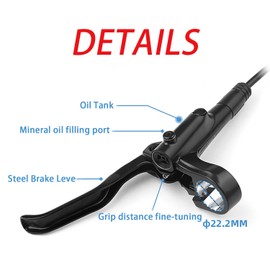 HZBIKE MT200 Hydraulic Brakes Left Front 850mm Mountain Bike Brakes Compatible with Shimano MT200 Hydraulic Bike Brakes Disc Brakes for Bicycle (Left Front)