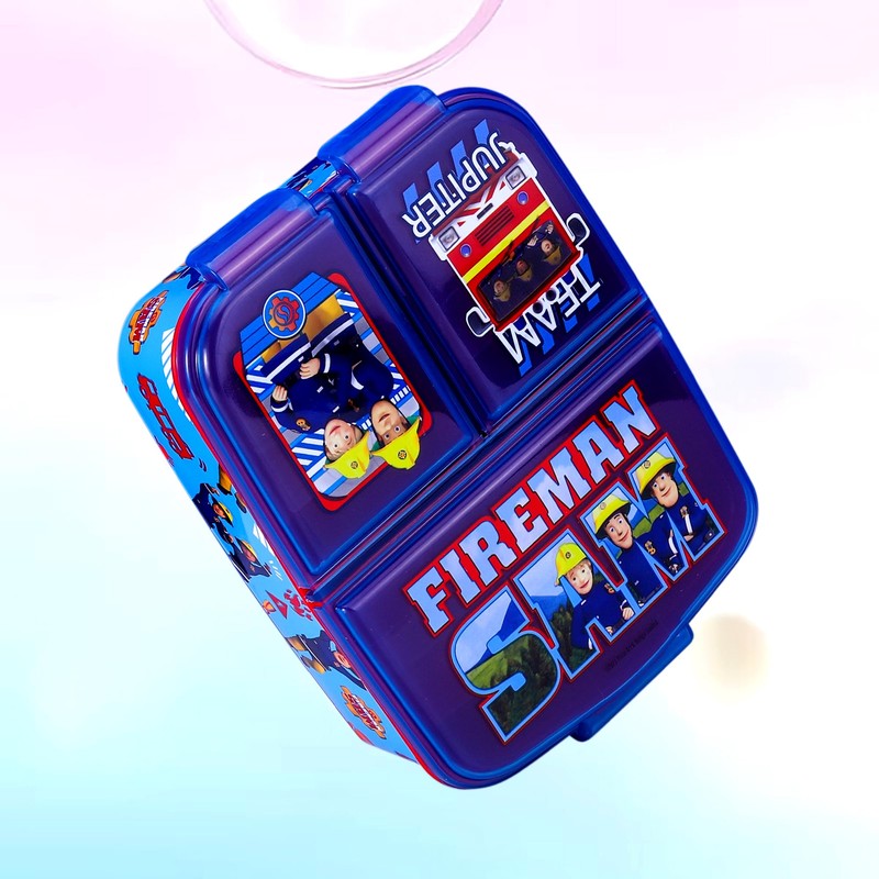 Zawadi Global Fireman Sam Kids Childrens Multi Compartment Rectangular School