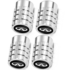 Daoquan Metal Auto Car Tire Valve Stem Caps Compatible with Infiniti Infinity QX50 Q50 Q70 Q70L Q60 QX30 QX60 QX80 All Models Wheel Cap, Air Valve Caps Styling Decoration Accessories 4pcs, Large
