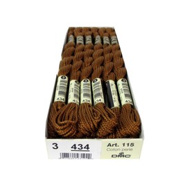DMC 115 3-434 Pearl Cotton Thread, Light Brown