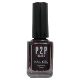 P2P Nails Vegan Burgundy Nail Gel Polish - Quick Dry Nail Polish - Smooth Texture Nail Gel in Vibrant Colors - Long Lasting Nail Art Gel Polish for all Stylish Women (Garnet Blood)