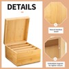 Henoyso Index Card Holder Set, Bamboo Index Cards Organizer, 50