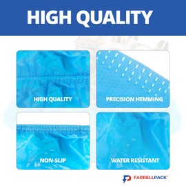 Disposable Shoe Covers Non-Slip | 120 PACK (60 pairs) Water-Resistant Boot Covers | Durable Shoe Protection for Indoor Residential, Commercial, Construction Use | Blue One-Size Shoe Covers | 120 pack
