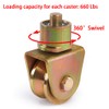 Skelang Sliding Gate Wheels 2.5”, V Groove Caster with 360