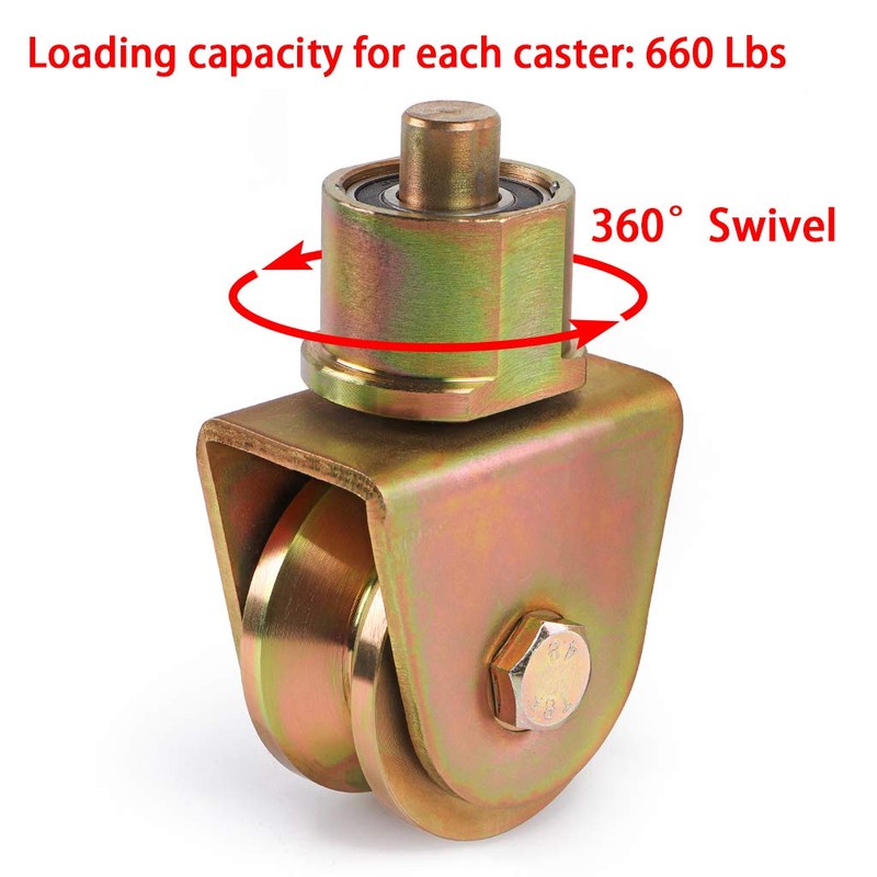 Skelang Sliding Gate Wheels 2.5”, V Groove Caster with 360