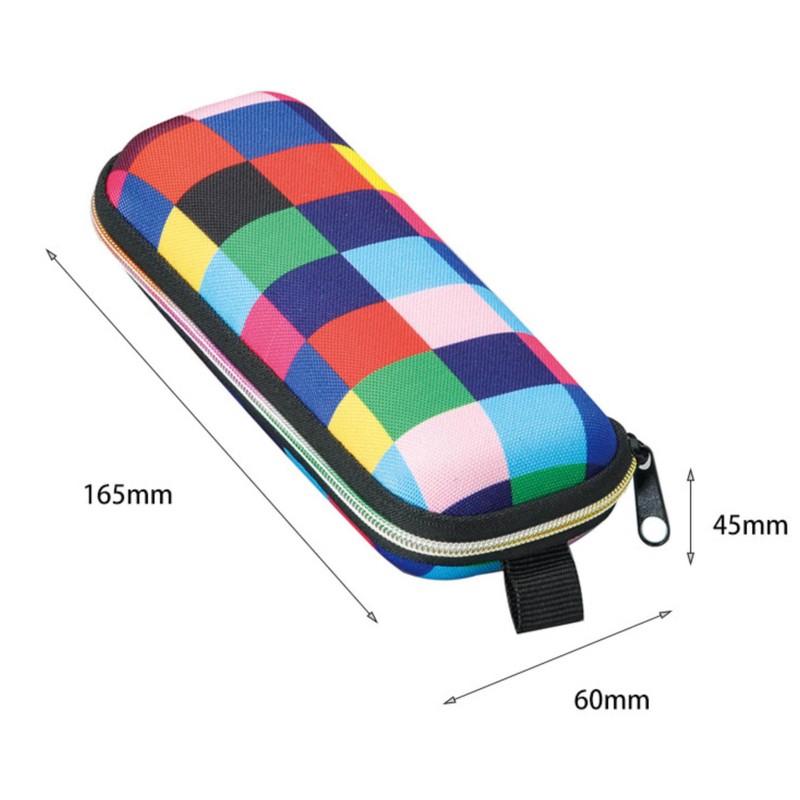 Megan 2091-01 Glasses Case, Stylish, Pop, Compact, Slim, Urethane, Semi-Hard