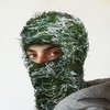 CLAPE Distressed Full Face Ski Mask Unisex Camo Balaclava Hood